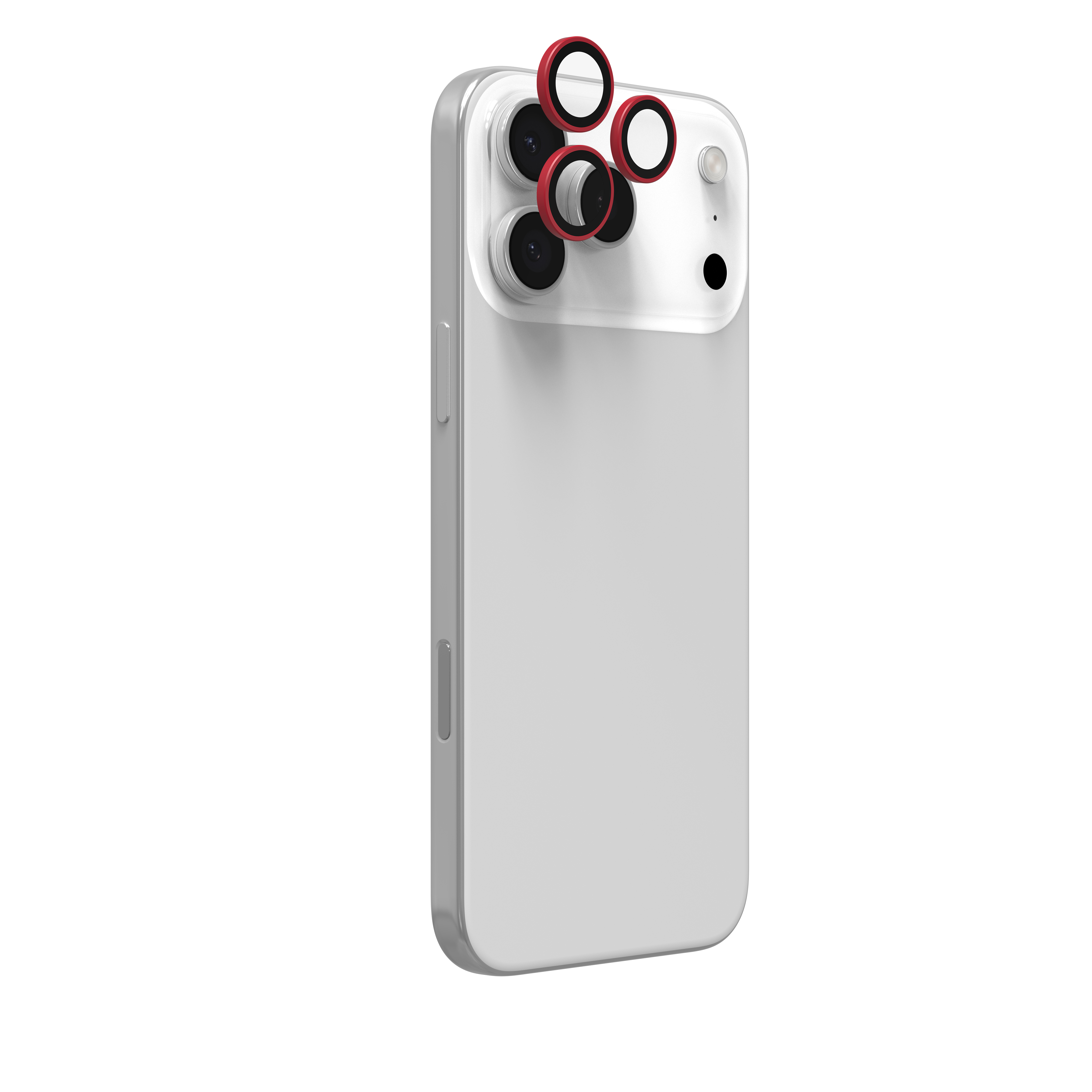 InvisibleShield Glass Elite (CameraRings) Lens Protection For Apple iPhone 17 Pro/17 Pro Max, 16 Pro/16 Pro Max/15 Pro/15 Pro Max Red