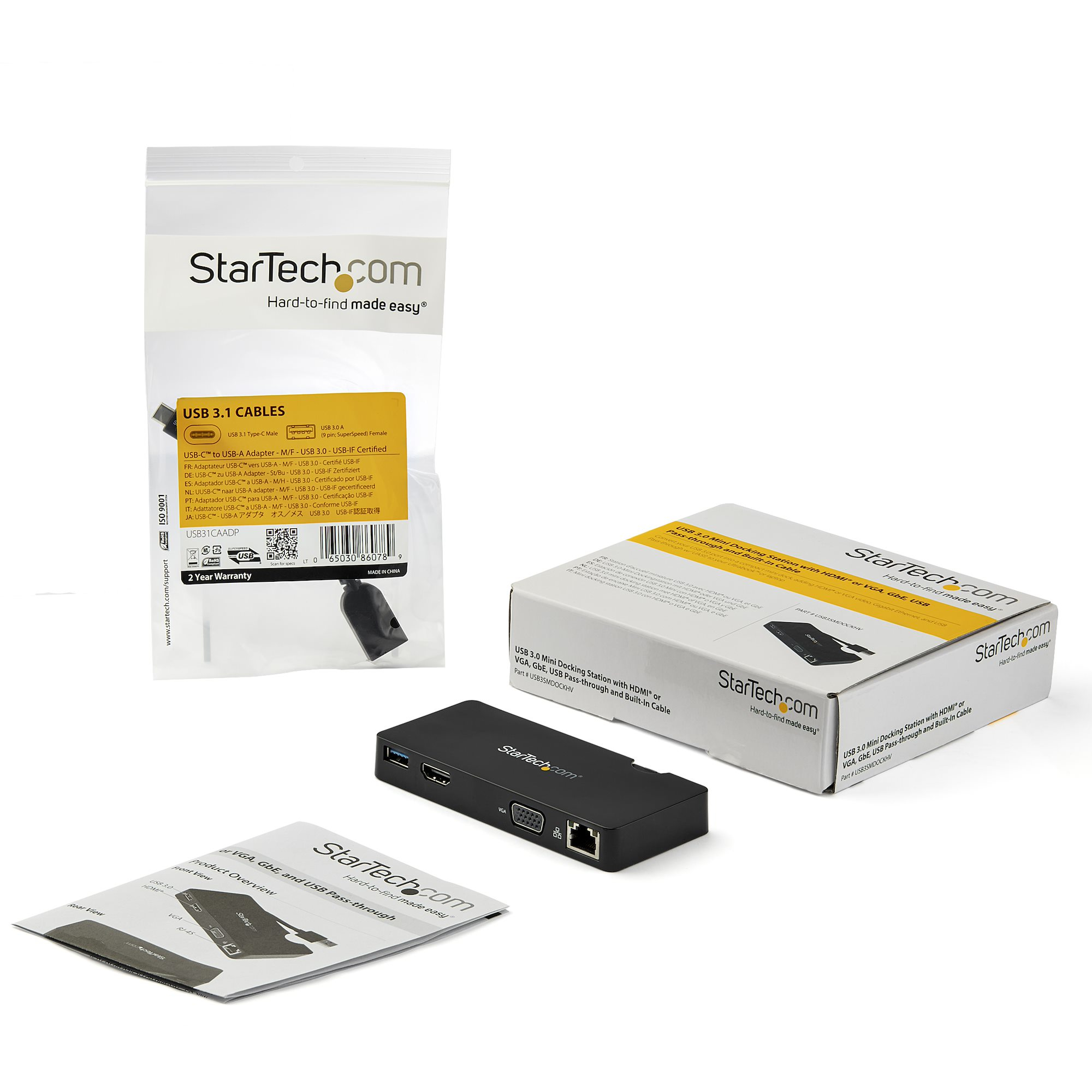 StarTech.com USB 3.0 Multiport Adapter + USB-C to USB-A Cable - HDMI & VGA - 1xA – image 7