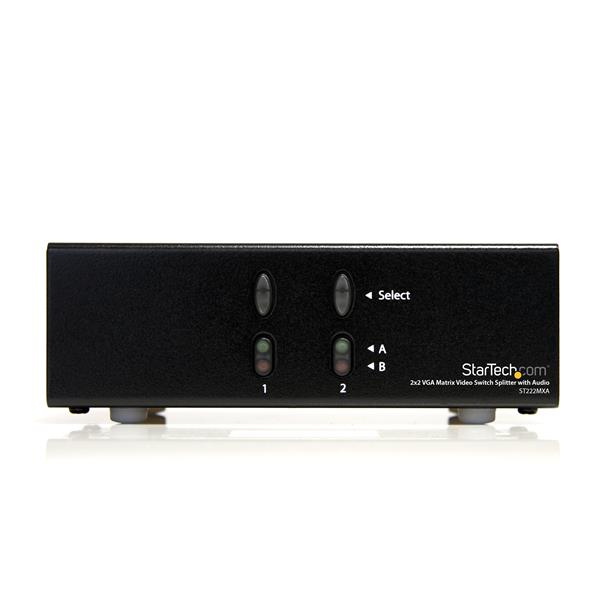 StarTech.com 2x2 VGA Matrix Video Switch Splitter with Audio – image 2