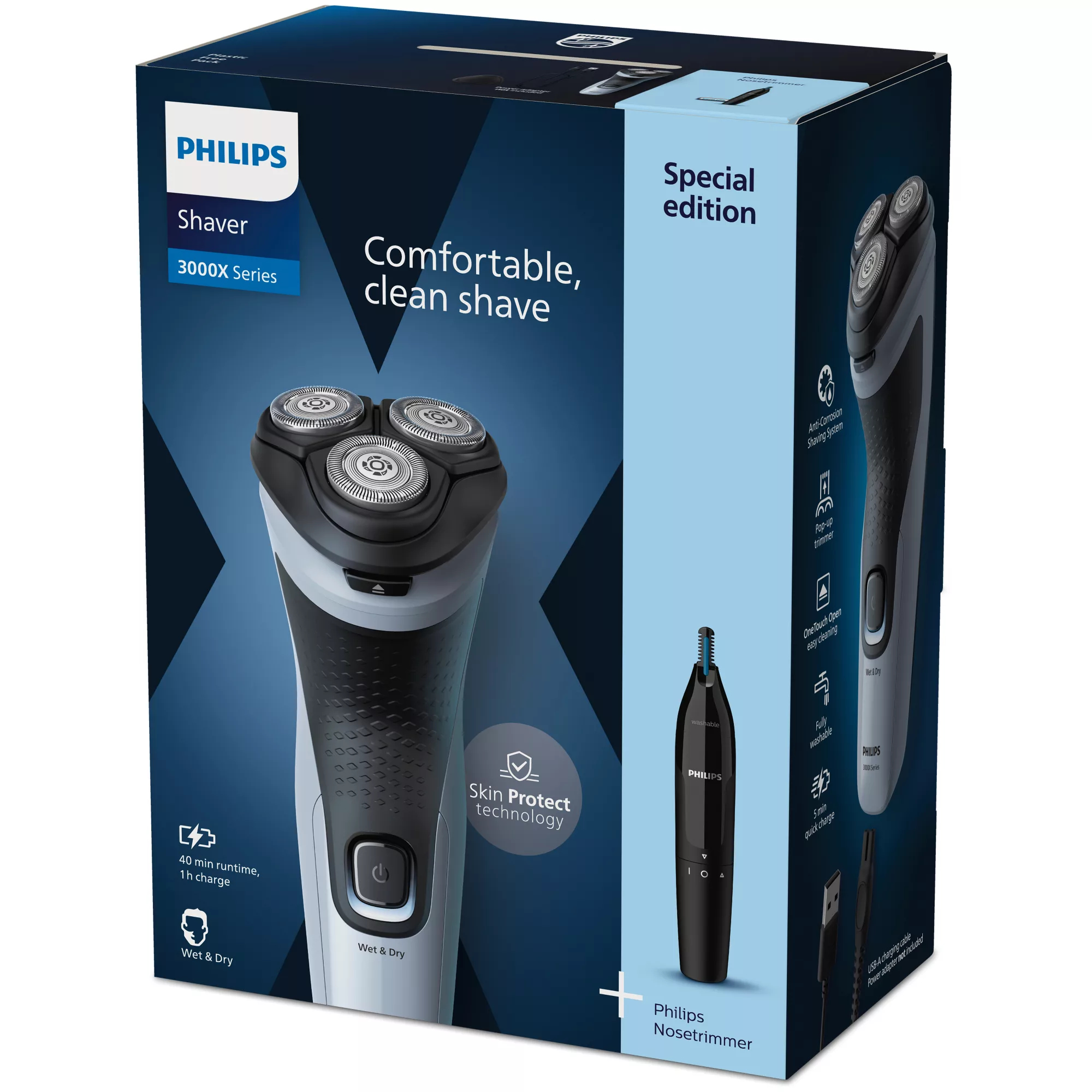 Philips Shaver 3000X Series X3003/02 Wet & Dry Electric Shaver – image 3