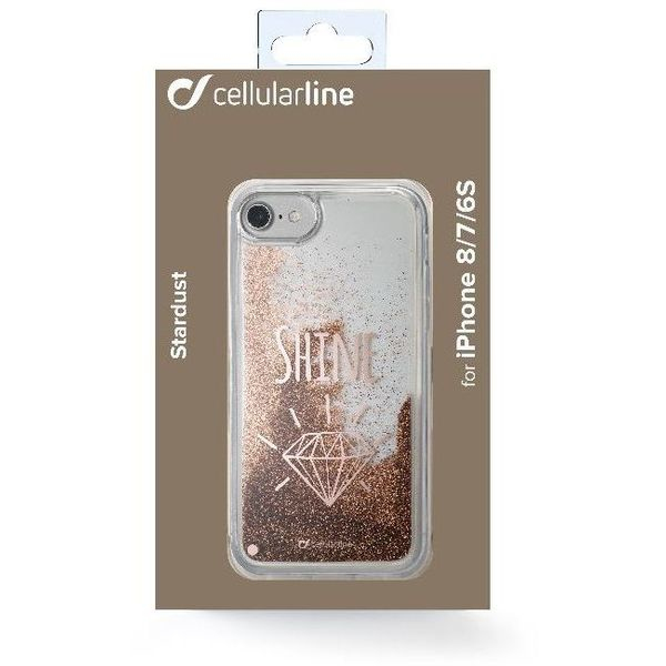 Cellularline SHINE mobile phone case Cover Gold, Transparent – image 2