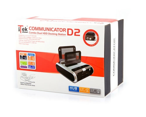 itek ITUEC320D2WB laptop dock/port replicator Black, White – image 2