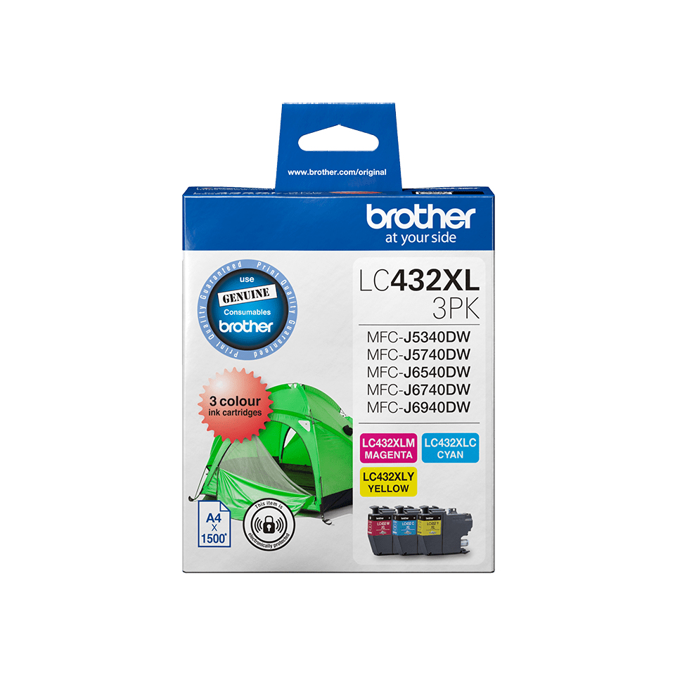Brother LC432XL3PKS ink cartridge 3 pc(s) Original High (XL) Yield Cyan, Magenta, Yellow