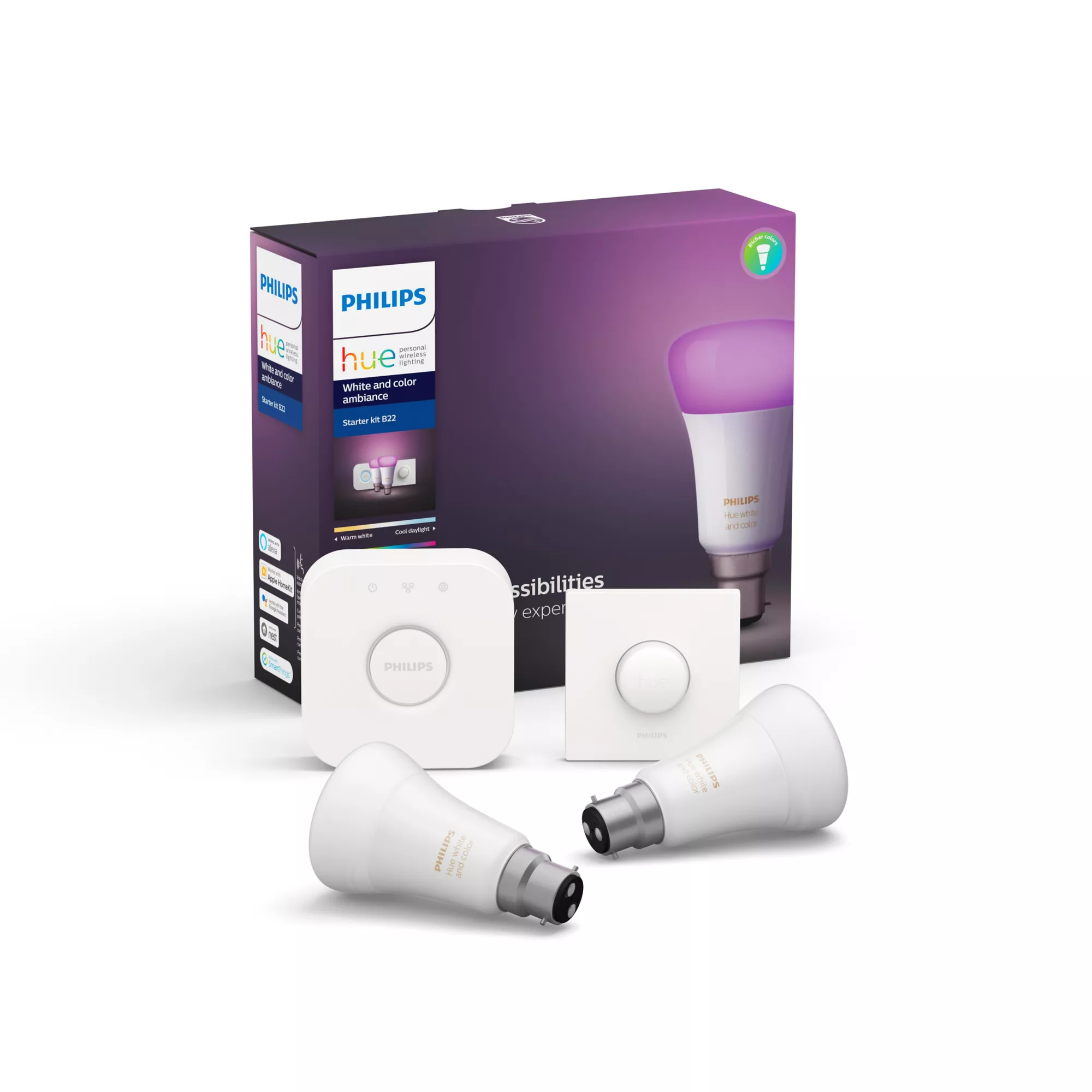 Philips by Signify Philips Hue White and colour ambience Starter kit B22