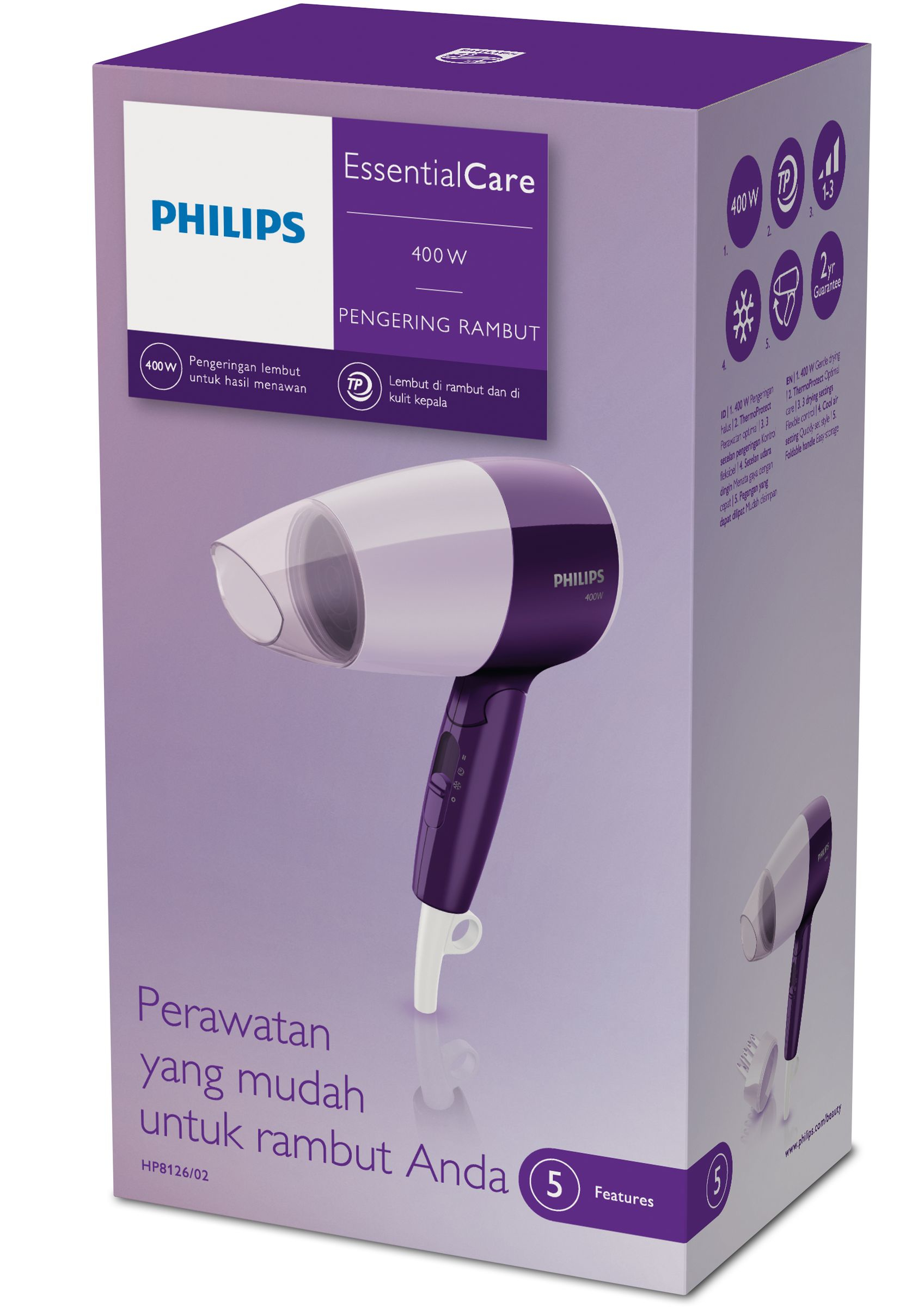 Philips Essential Care HP8126/02 hair dryer – image 2