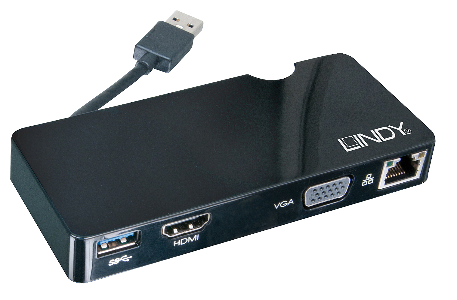Lindy 43181 laptop dock/port replicator Docking Black