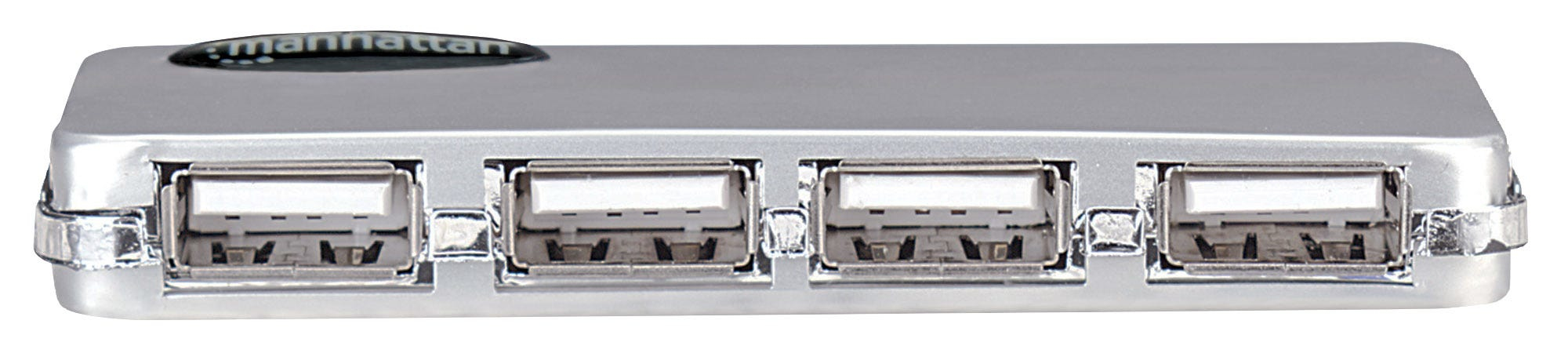 Manhattan USB-A 4-Port Micro Hub, 4x USB-A Ports, 480 Mbps (USB 2.0) AC Power, Hi-Speed USB, Silver, Three Year Warranty, Blister (With Euro 2-pin plug) – image 6