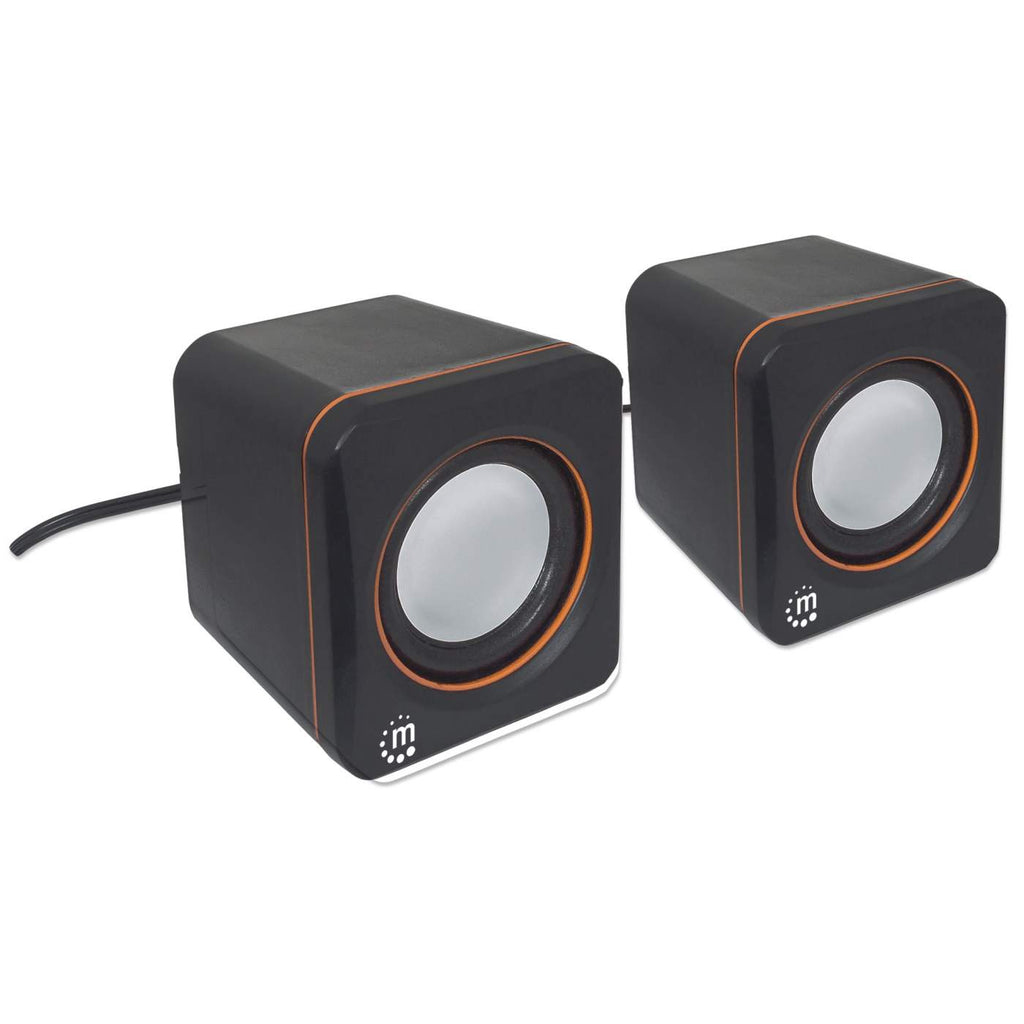 Manhattan 2600 Series Speaker System, Small Size, Big Sound, Two Speakers, Stereo, USB power, Output: – image 2