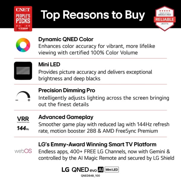 LG QNED evo AI MiniLED 100QNED84BU TV 2.54 m (100") 4K Ultra HD Smart TV Wi-Fi Black – image 5