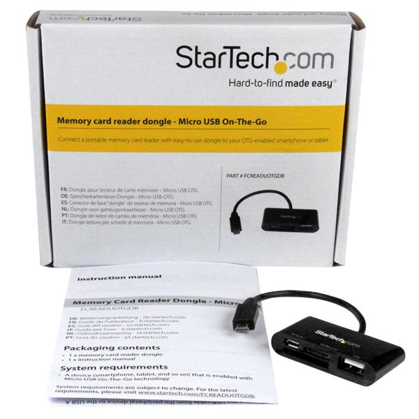 StarTech.com OTG USB Memory Card Reader Dongle for Mobile Devices - Supports SD & Micro SD Cards – image 7