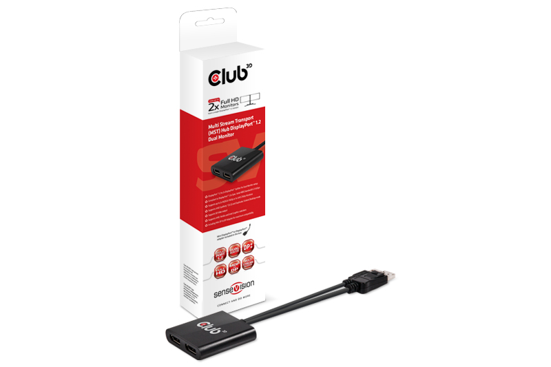 CLUB3D SenseVision MST HUB 1-2 DisplayPort – image 5