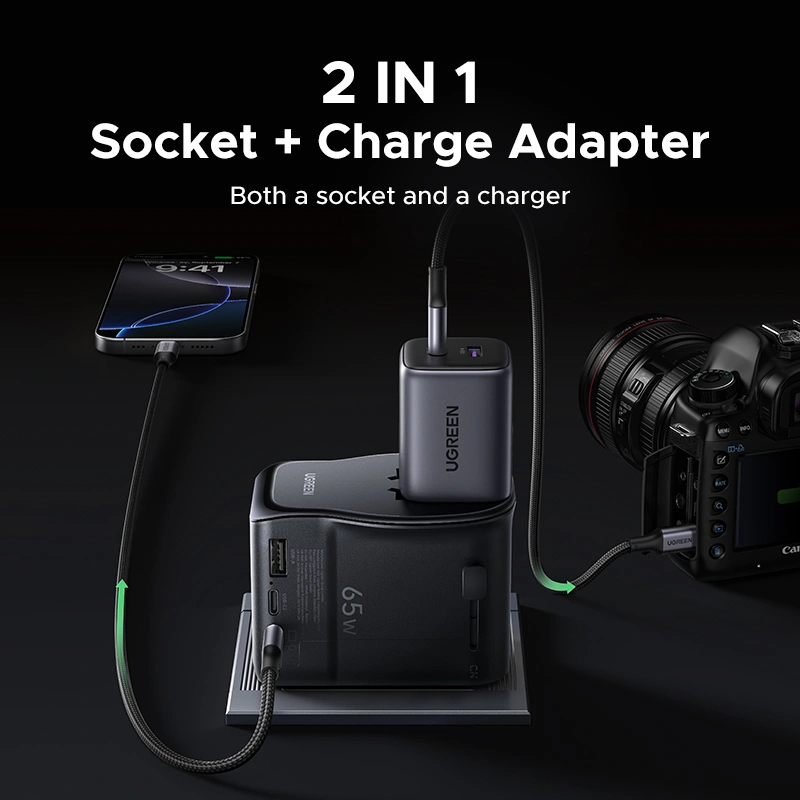 Ugreen 55001 mobile device charger Universal Black, Grey AC Fast charging Indoor – image 3