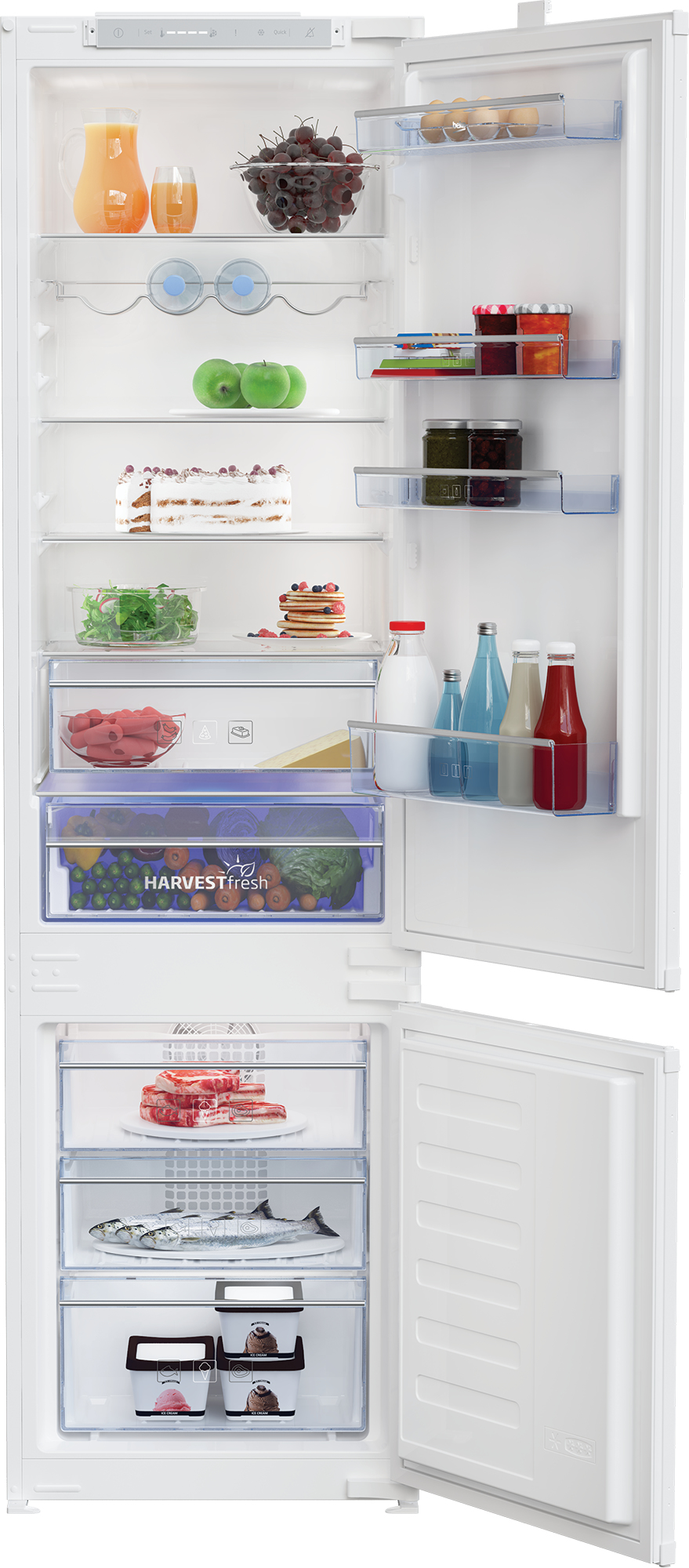 Beko BCFDV3973 Integrated Frost Free Fridge Freezer with HarvestFresh™ – image 1