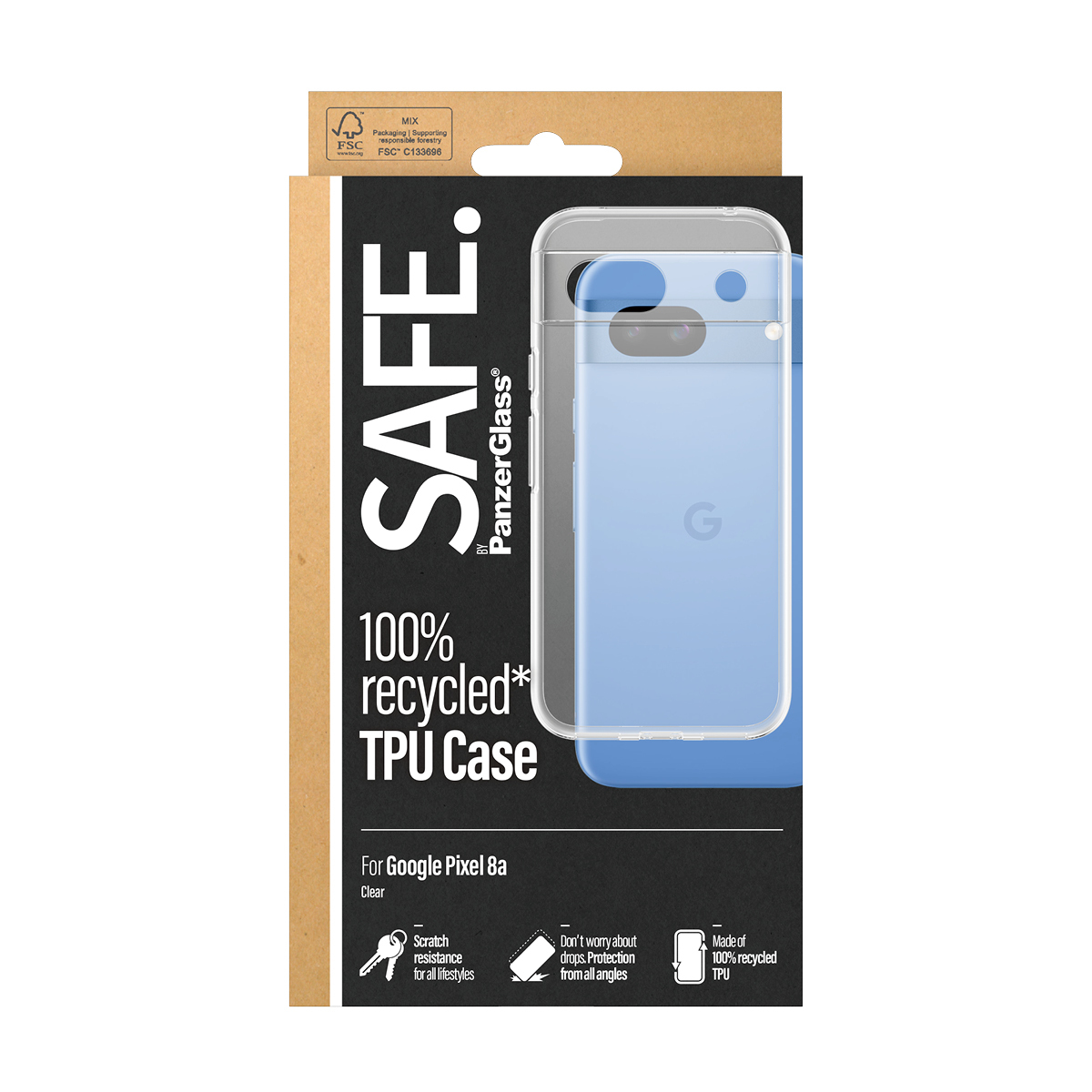 PanzerGlass SAFE. by PanzerGlass® TPU Case Transparent Google Pixel 8a – image 3
