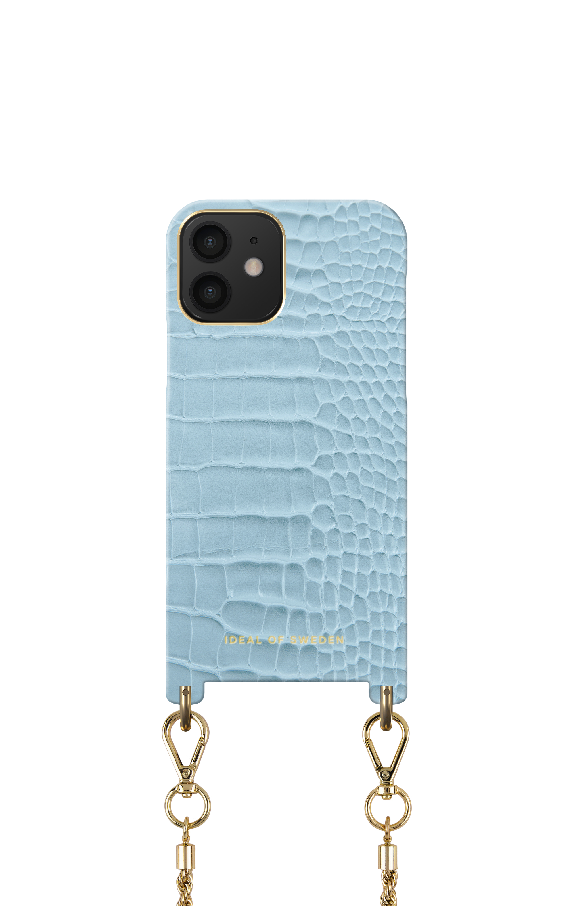 iDeal of Sweden Atelier Necklace iPhone 12/12P Sky Blue Croco – image 4