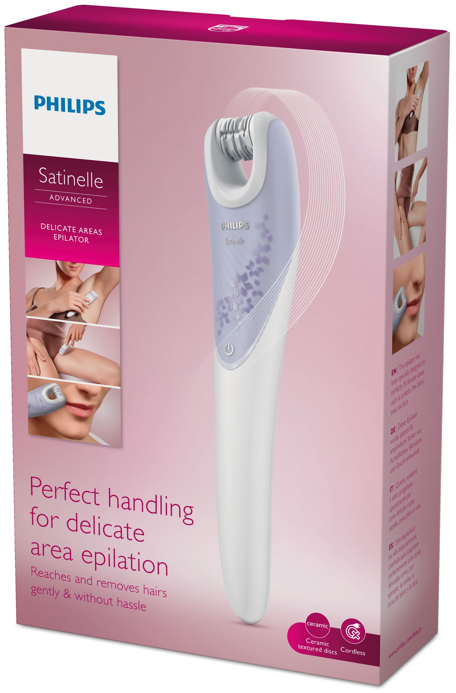 Philips Satinelle HP6565/00 epilator 12 tweezers Violet, White – image 2