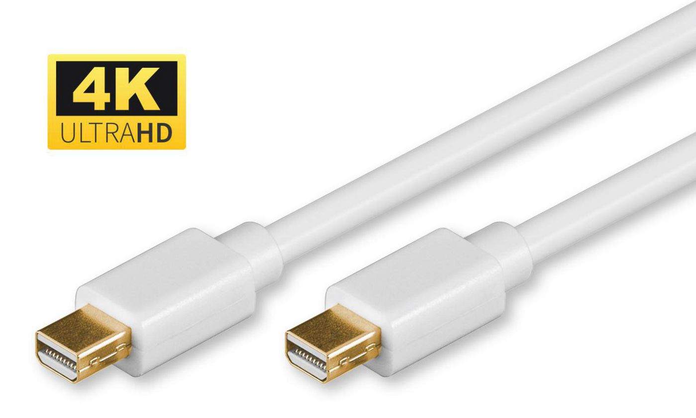 Microconnect MDPMDP1 كابل ميني ديسبلاي بورت، 1 متر، أبيض