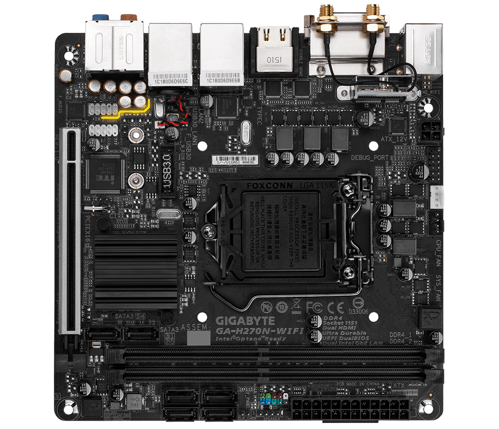 GIGABYTE GA-H270N-WIFI motherboard Intel® H270 LGA 1151 (Socket H4) mini ITX – image 3