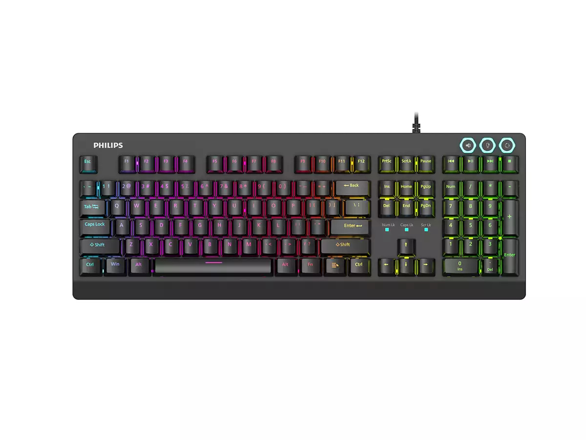 Philips SPK8307BCR/93 keyboard Gaming USB QWERTY Black