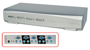 Lindy KVM Switch PRO Audio - 4 Port VGA & PS/2