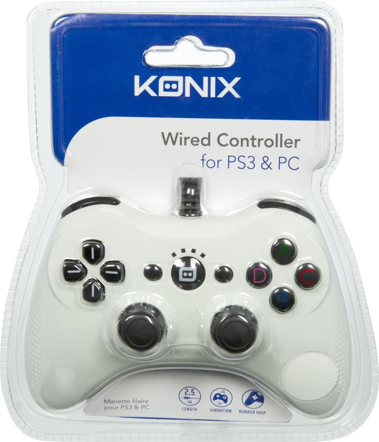 Konix 3328170240932 Gaming Controller White USB Gamepad Analogue / Digital PC, Playstation 3 – image 2