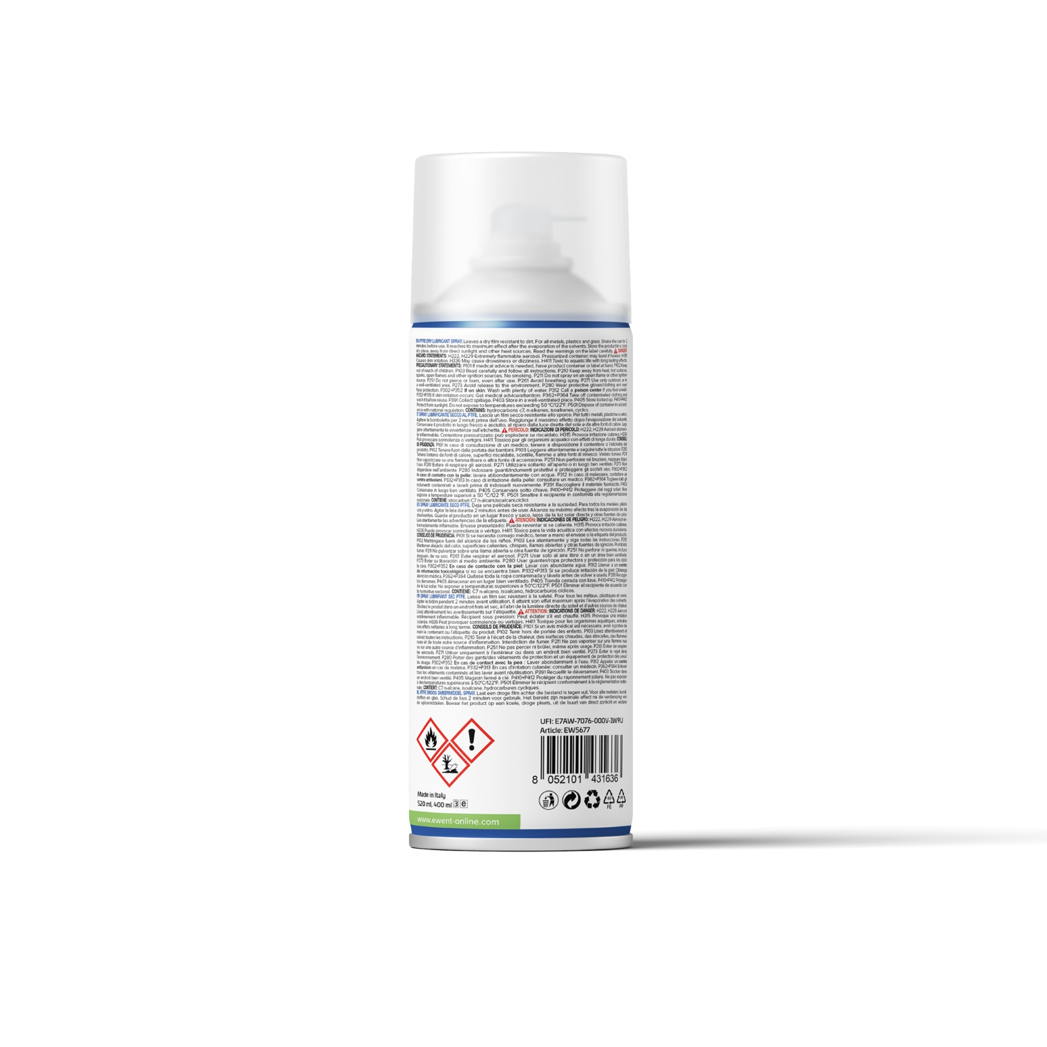 Resim Ewent EW5677 Sürtünme Önleyici Yağlayıcı Sprey, 400ml