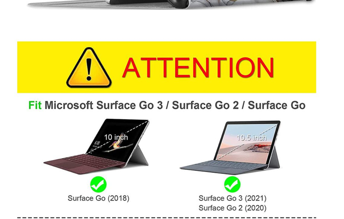 eSTUFF HOUSTON Folio Case for Microsoft Surface Go 3 - Black – image 9