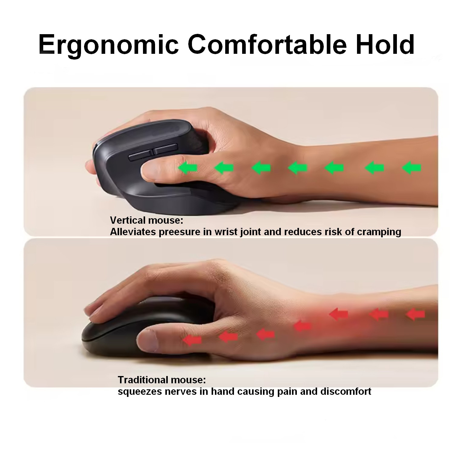 Equip Ergonomic Dual Mode Wireless mouse, Rechargeable – image 8