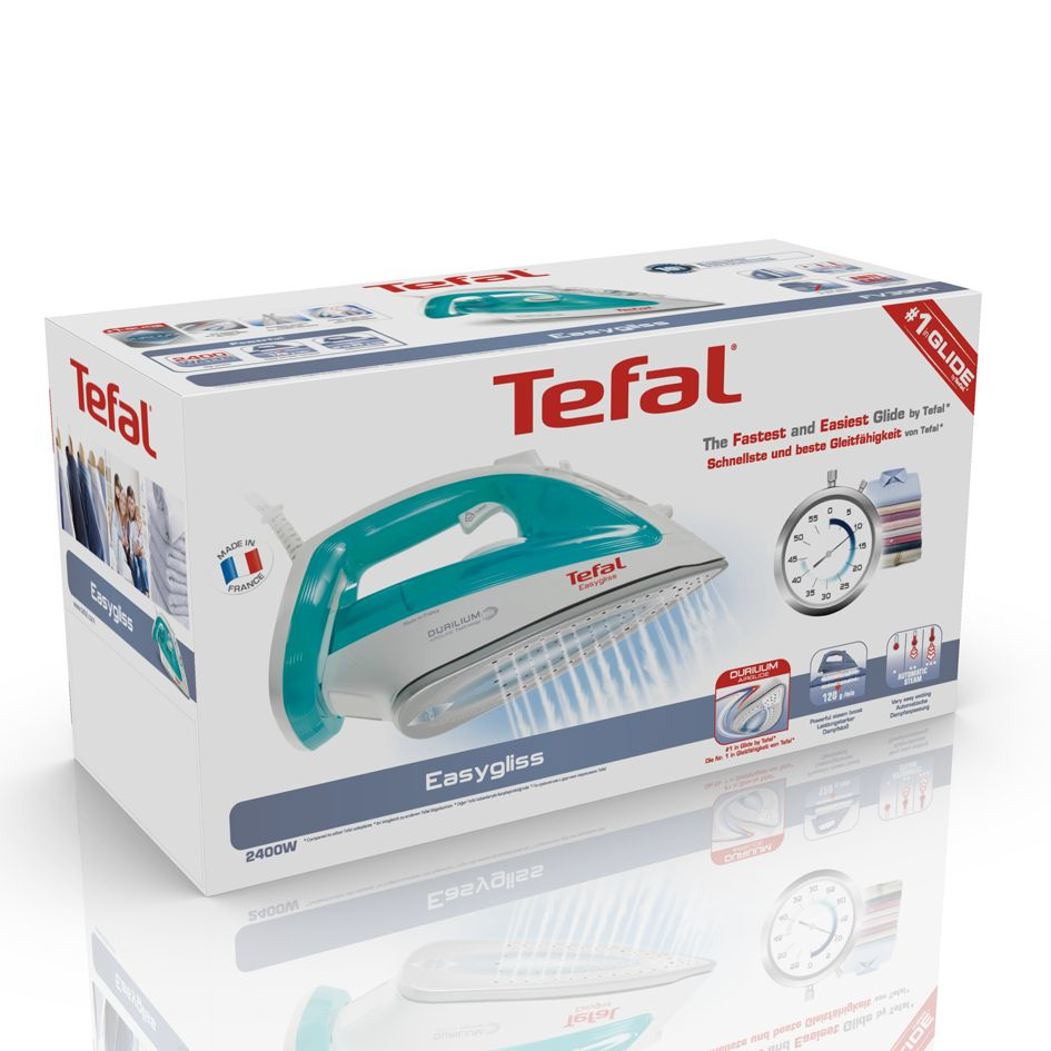 Tefal EasyGliss FV3951 iron Steam iron Durilium soleplate – image 4