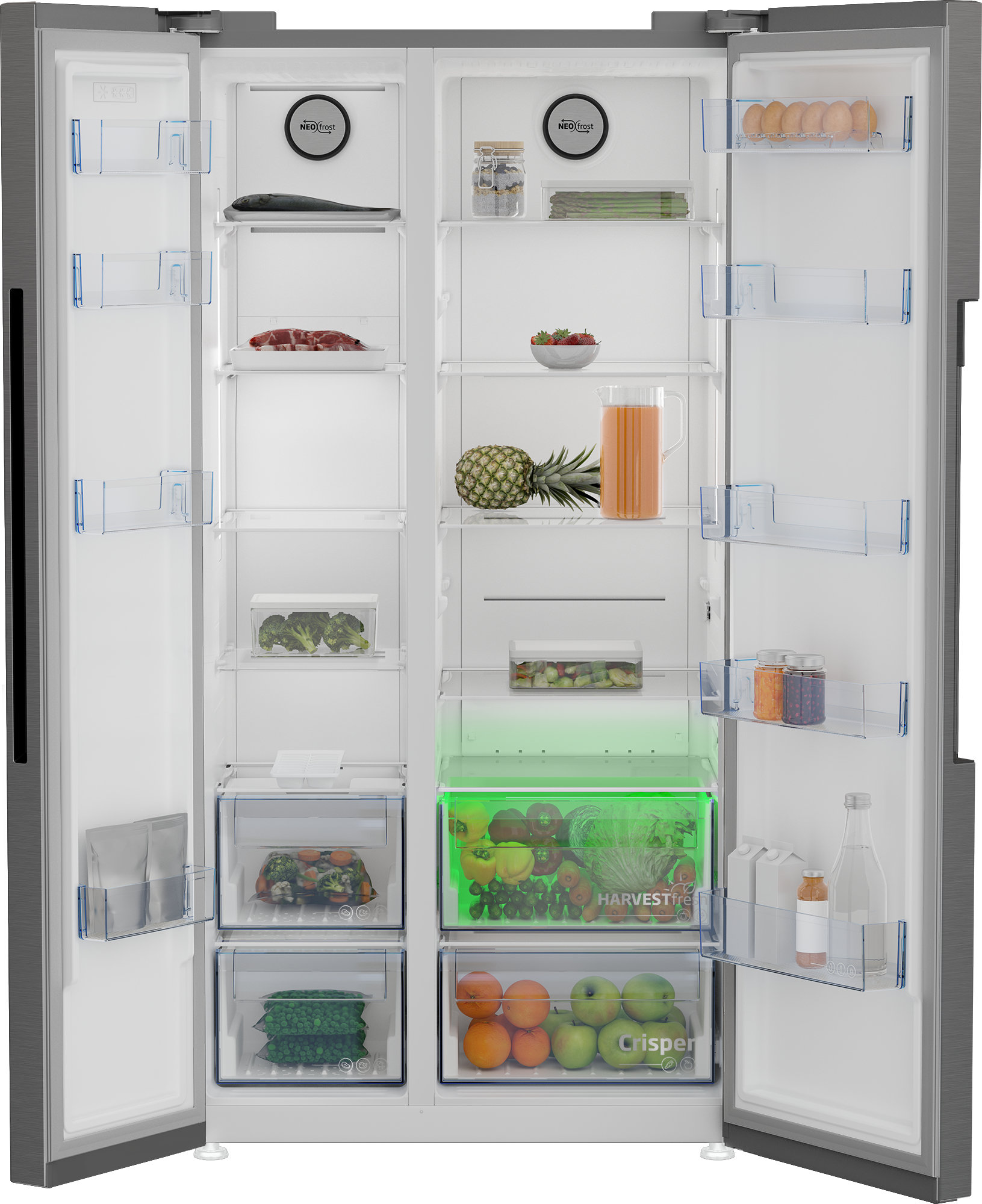 Beko GN1603140XBN side-by-side refrigerator Freestanding – image 3