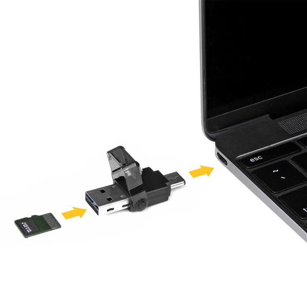 StarTech.com microSD to USB 3.0 Card Reader Adapter - USB-C and USB-A – image 7