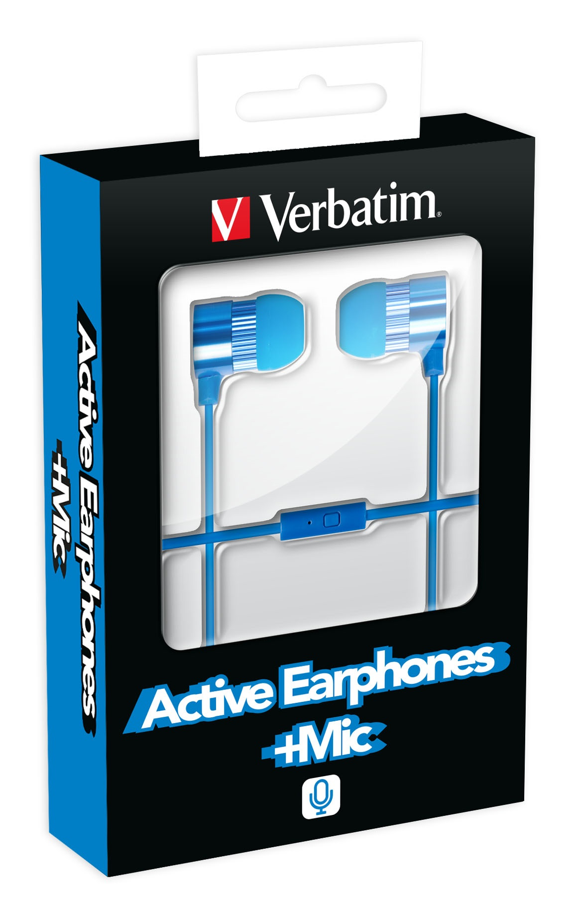Verbatim Active Earphones with Microphone - Blue – image 4