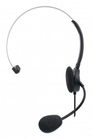 Manhattan Mono On-Ear Headset (USB), Microphone Boom (padded), Polybag Packaging, Adjustable Headband, In-Line Volume Control, Ear Cushion, USB-A for both sound – image 3
