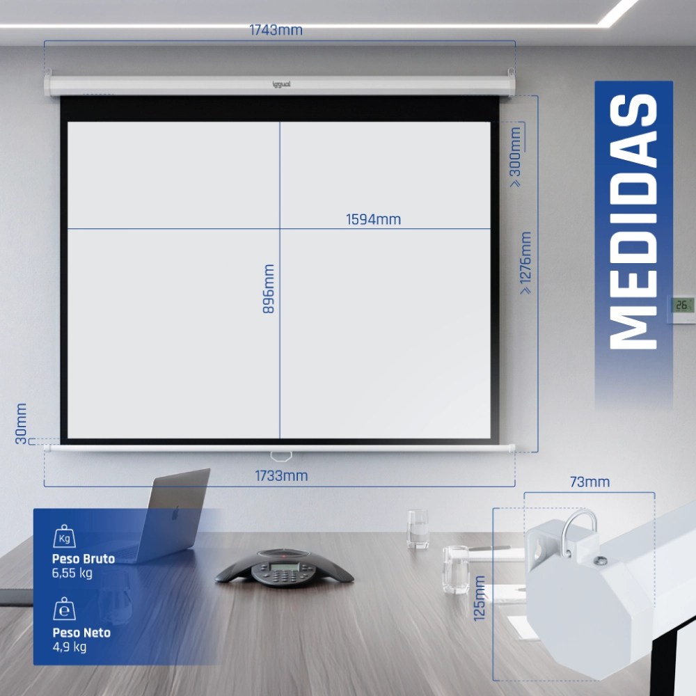 iggual PSIMS159 projection screen – image 3