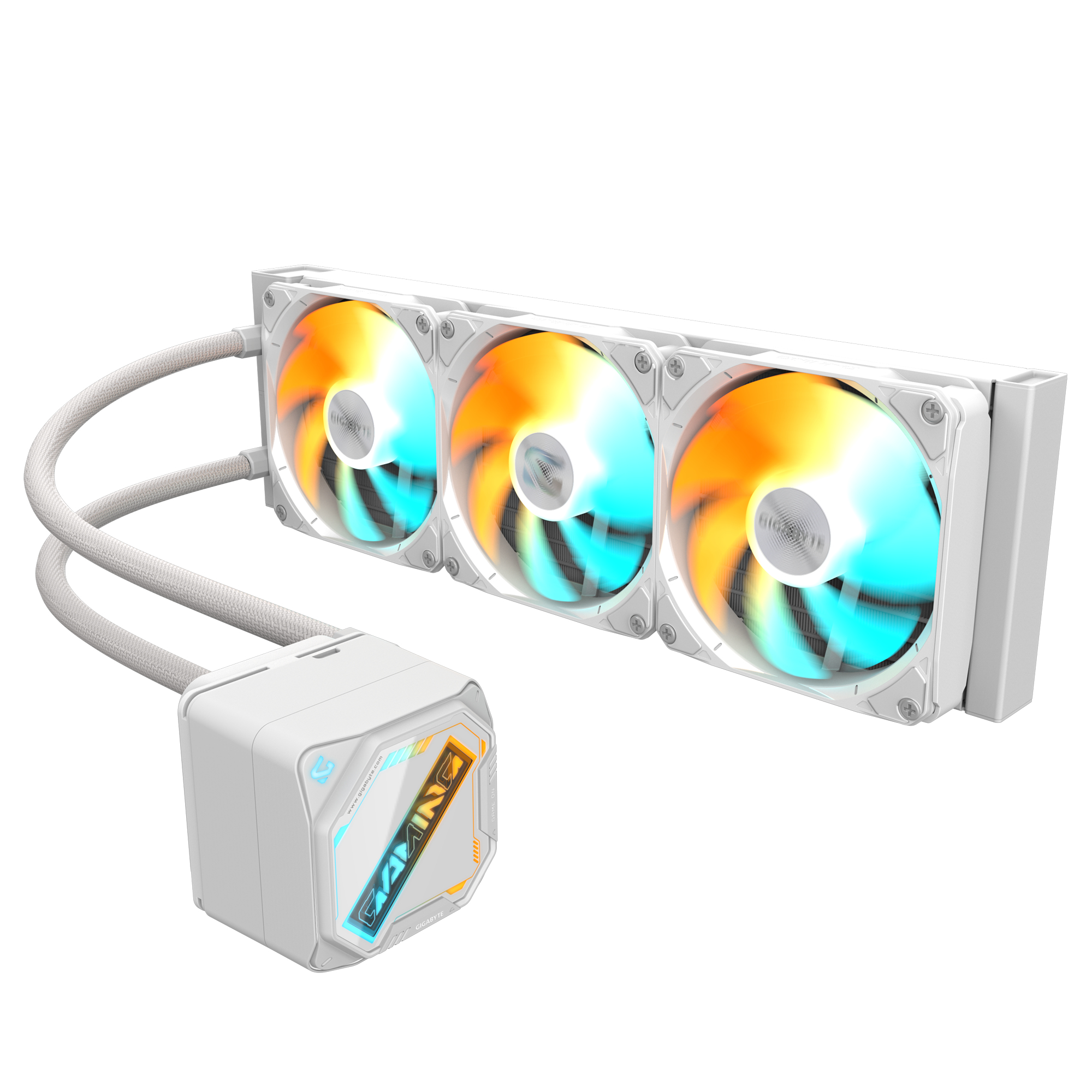 GIGABYTE GAMING 360 ICE Raffreddamento Liquido per CPU - 3x120 mm Ventole ARGB, Meccanismo di bloccaggio a scorrimento, DAISY-C