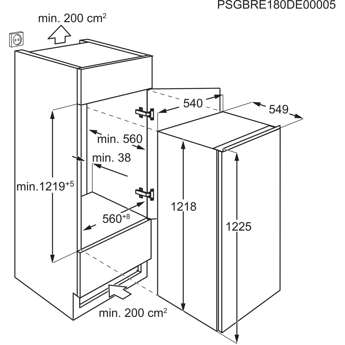 AEG NSF5O12ES combi-fridge Built-in – image 6