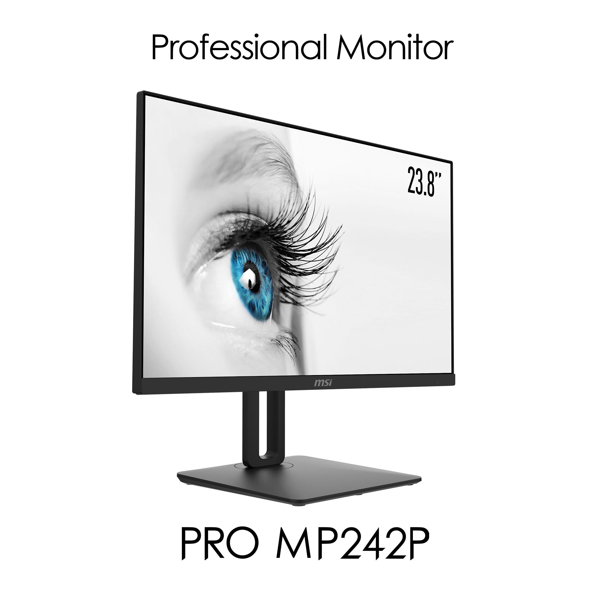 MSI Pro MP242P 23.8 Inch Monitor with Adjustable Stand, Full HD (1920 x 1080), 75Hz, IPS, 5ms, HDMI, VGA, Built-in Speakers, Anti-Glare, Anti-Flicker, Less Blue – image 3