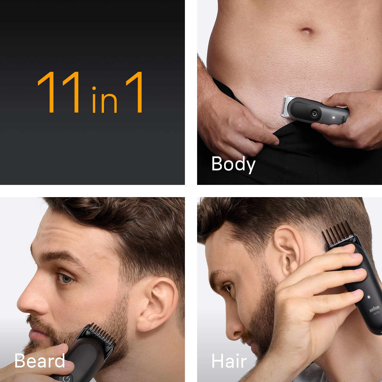 Braun AIO5560 hair trimmers/clipper Black, Grey 14 Lithium-Ion (Li-Ion) – image 6