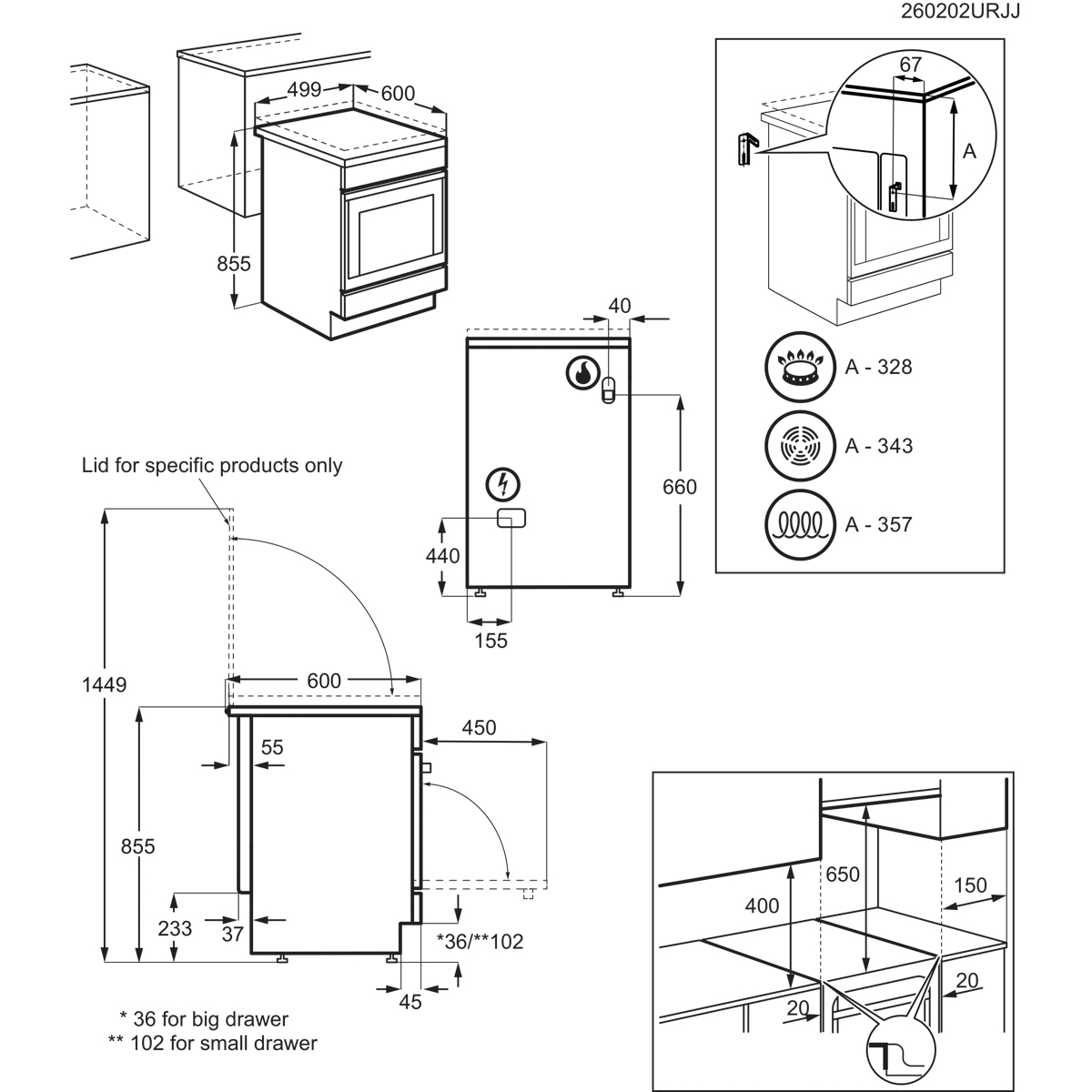 Electrolux LKK500010W Freestanding cooker Electric Gas White – image 6