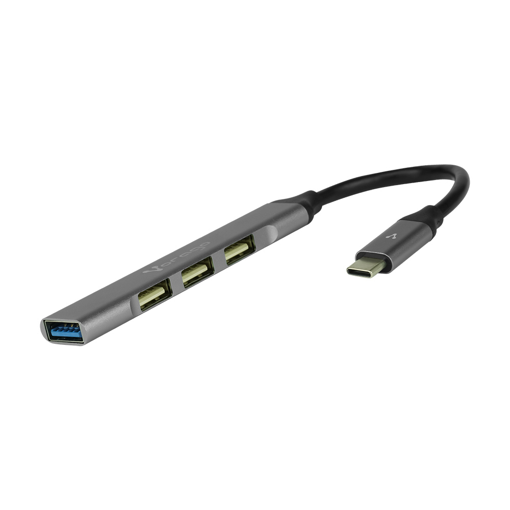 Hub USB Vorago HU-200 - USB-C a 1x USB 3.0 - 3x USB 2.0 - HU-200 Hub USB Vorago HU-200 - USB-C a 1x USB 3.0 - 3x USB 2.0 - HU-200