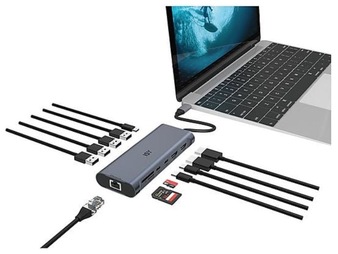 ISY IAD-1030 laptop dock/port replicator Wired USB 3.2 Gen 1 (3.1 Gen 1) Type-C Silver – image 2