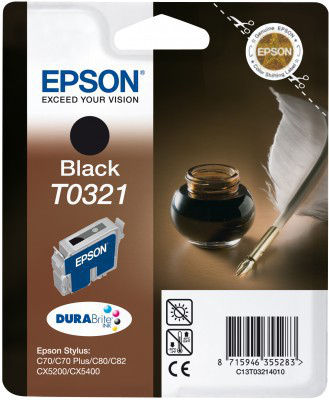 Epson T0321 Black DURABrite Ink Cartridge (Quil) – image 2
