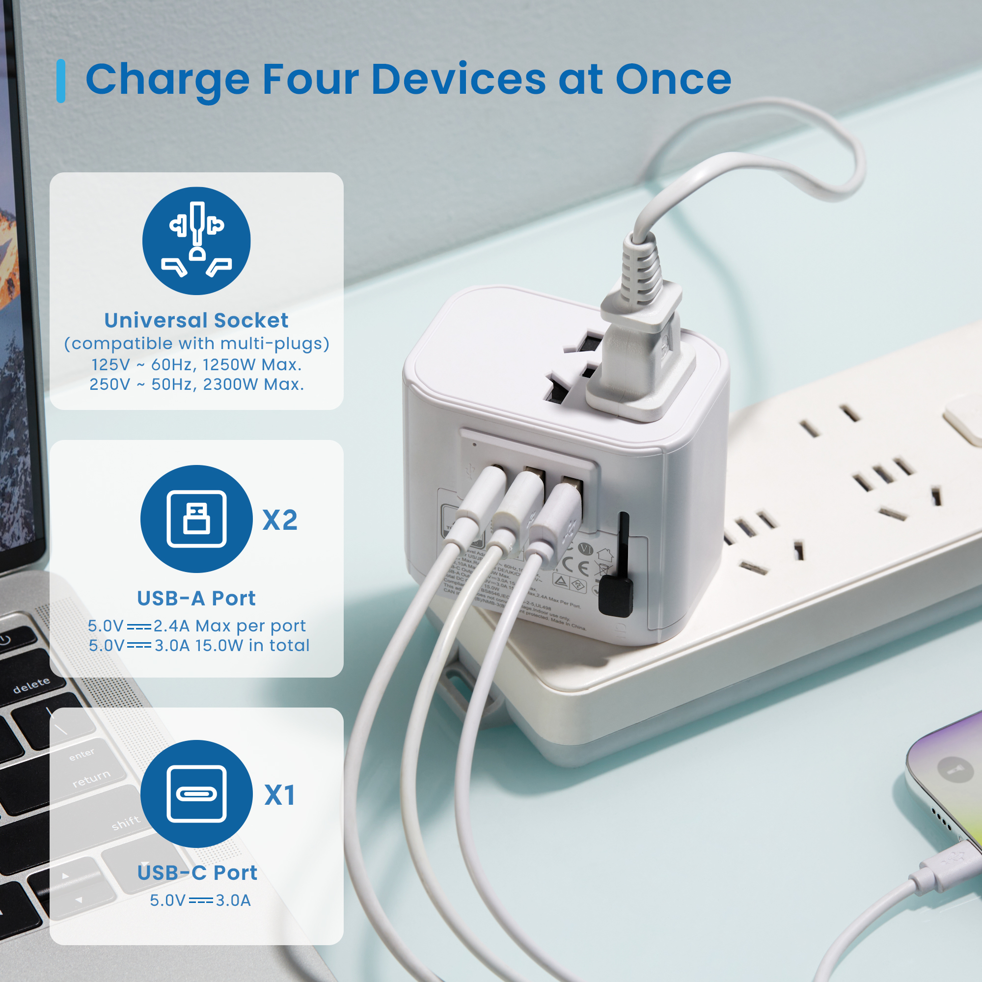 Ewent EW1475 mobile device charger White – image 3