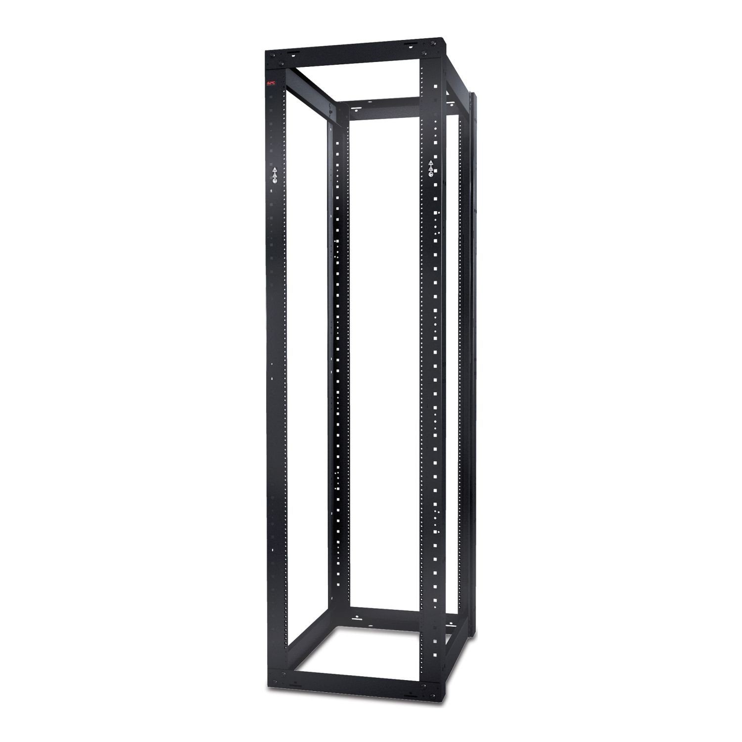 APC NetShelter 4 Post Open Frame Rack - Rack - black - 44U - for P/N: SMTL1500RM3UC, SMTL1500RMI3UC, SRT2200RMXLAUS, SRTL3KRM1UC, SRTL3KRM1UNC