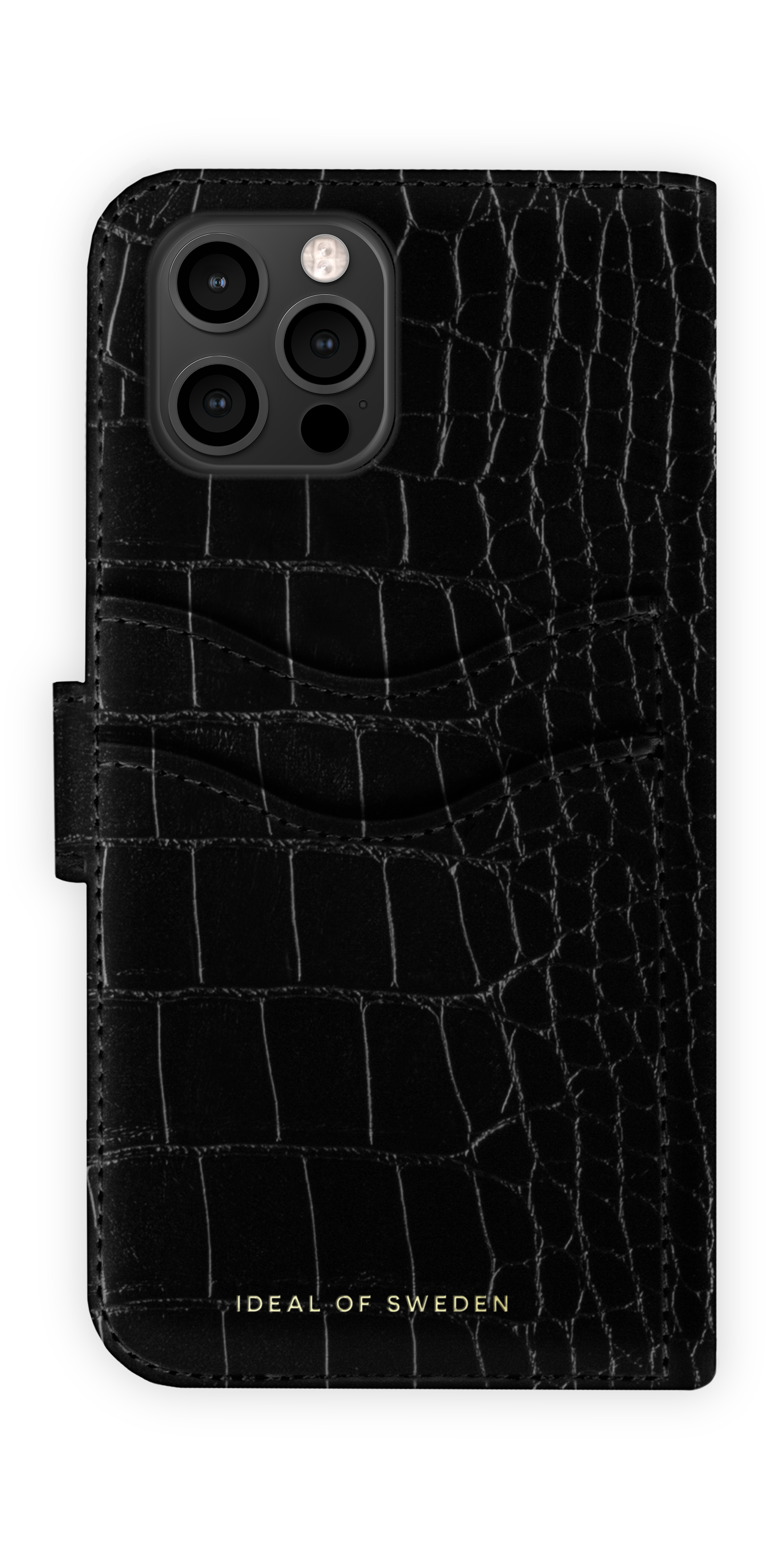 iDeal of Sweden Magnet Wallet+ iPhone 12 / 12 Pro Black Croco – image 2