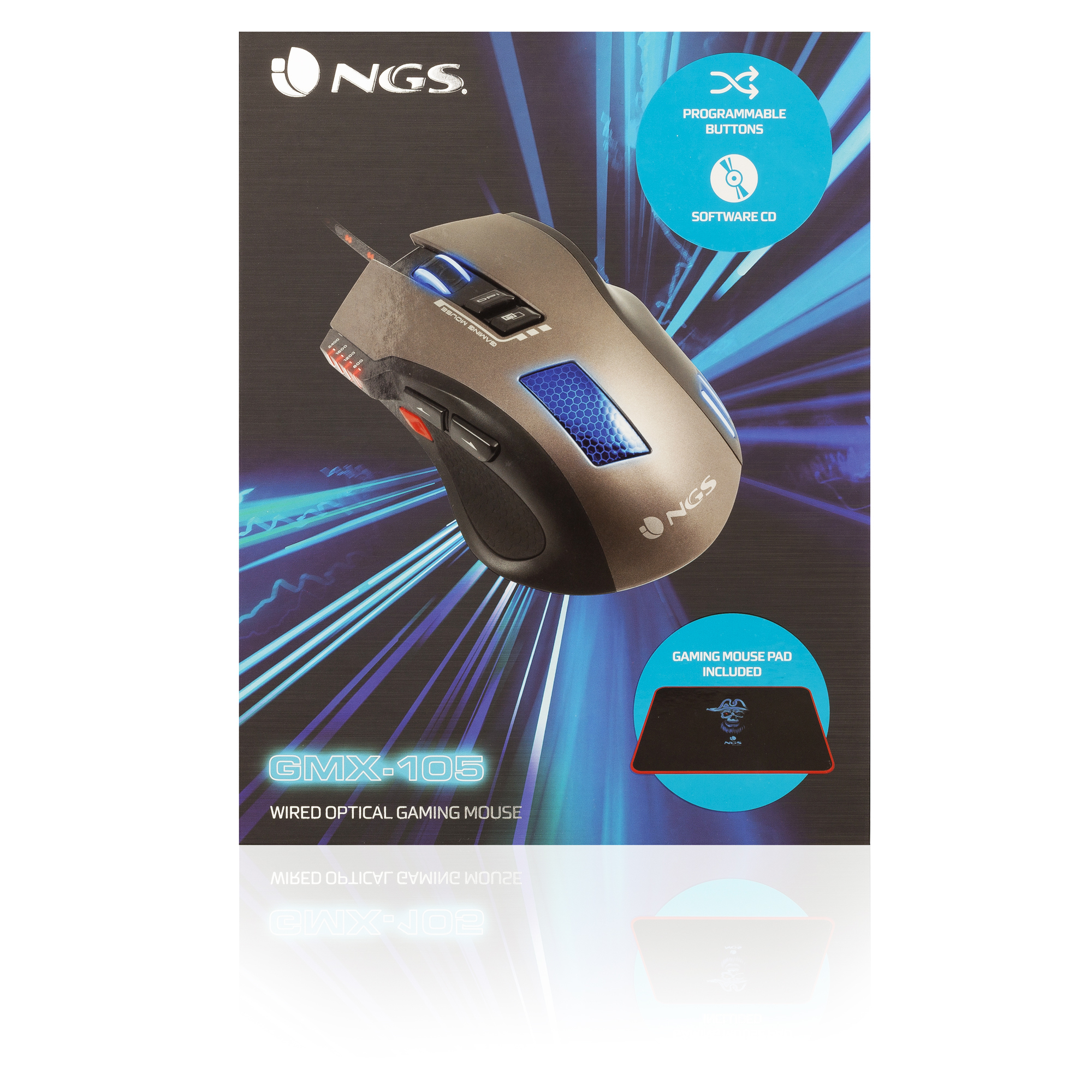 NGS GMX-105 mouse Gaming Right-hand USB Type-A Optical 2400 DPI – image 6