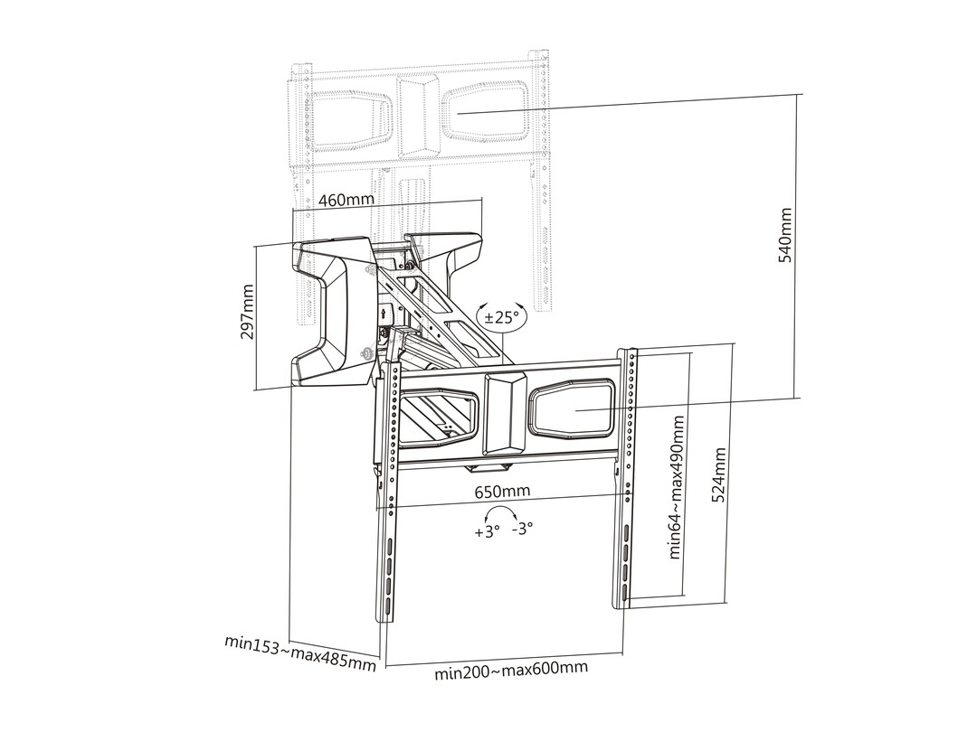 Multibrackets M Motorized Pull Down Full Motion Flexarm – image 6