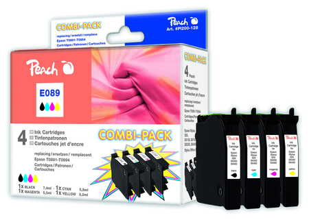 Peach PI200-128 ink cartridge Black, Cyan, Magenta, Yellow