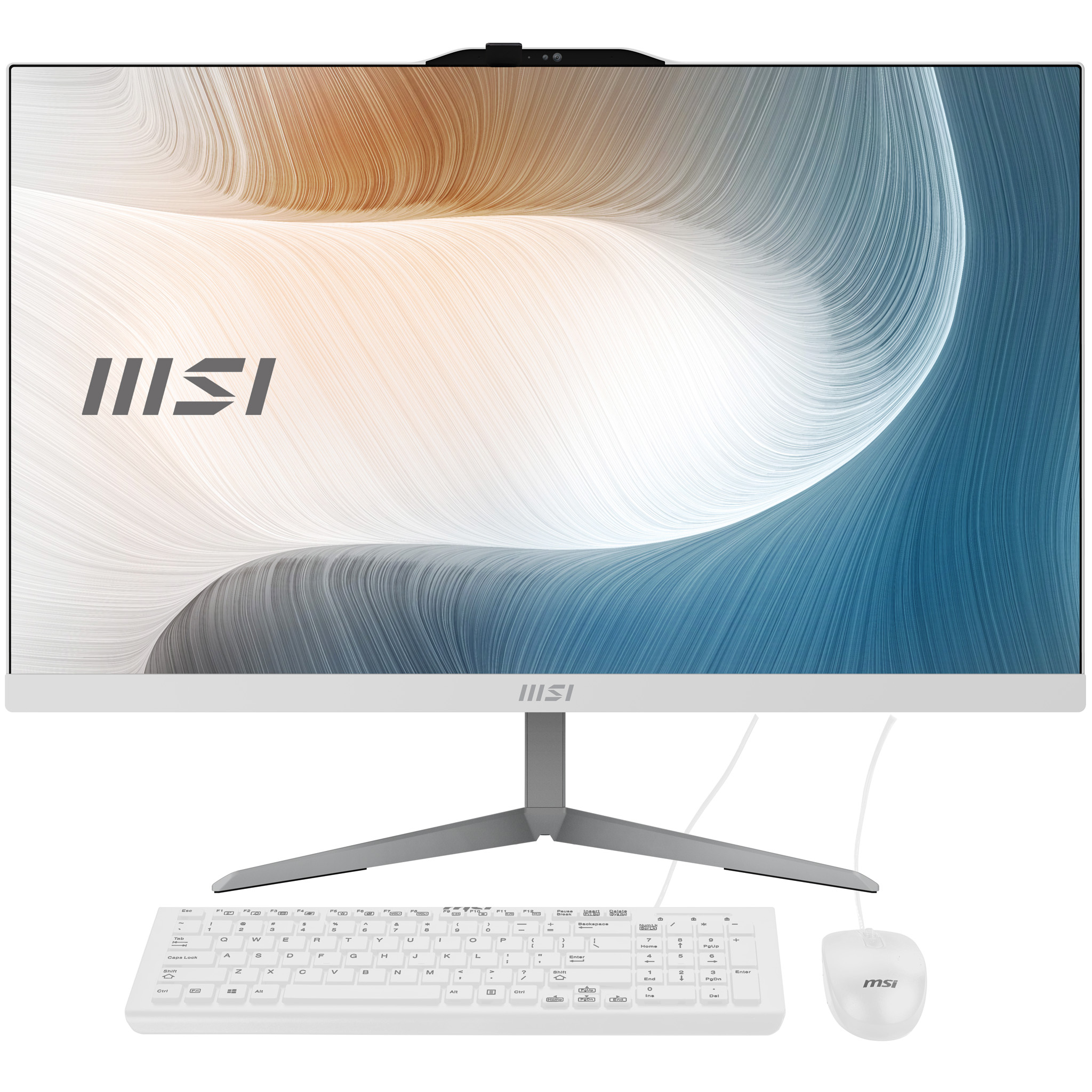 MSI Modern AM242 1M-1222EU All-in-One PC/workstation Intel Core 3 100U 60.5 cm (23.8″) 1920 x 1080 pixels 8 GB DDR5-SDRAM 256 GB SSD Windows 11 Pro Wi-Fi 6E (802.11ax) White image 1