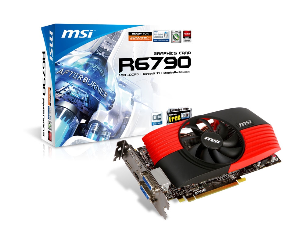 MSI R6790-PM2D1GD5/OC graphics card AMD Radeon HD6790 – image 1